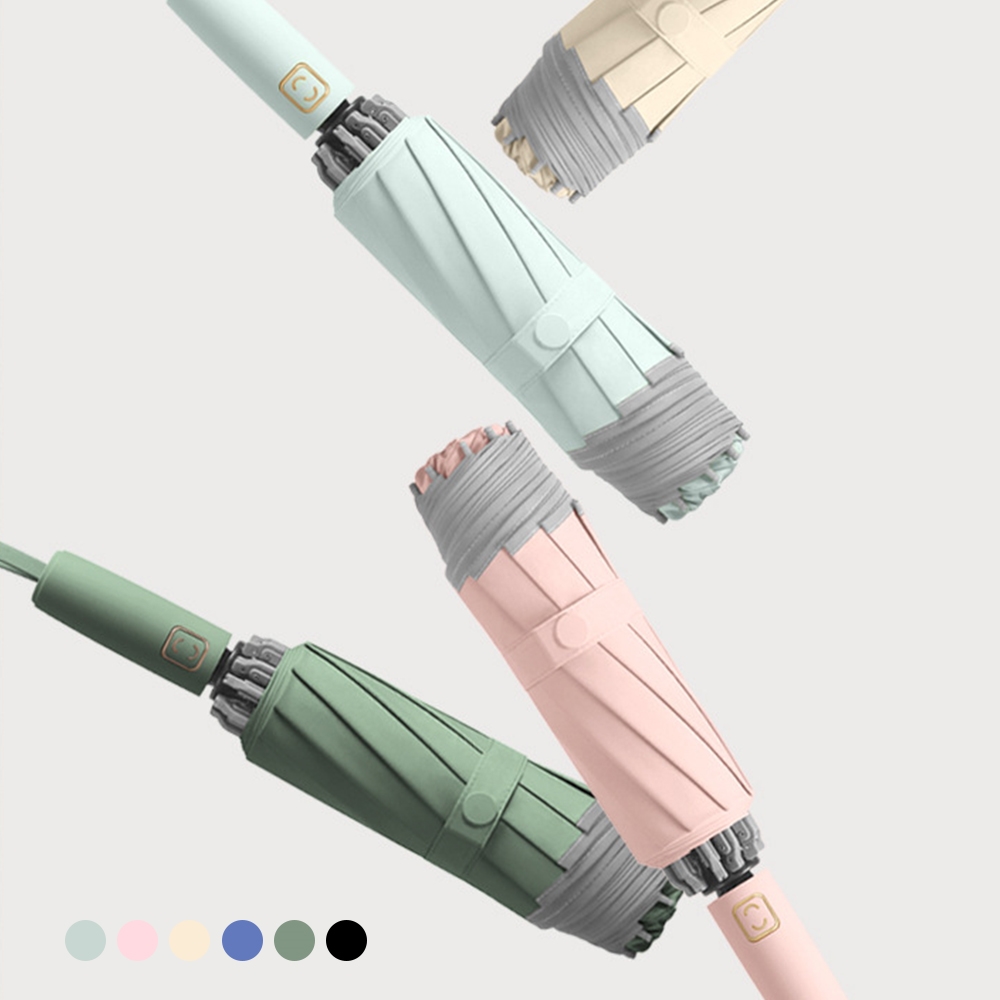 포유렐라 280T 자동우산(6colors) 암막 접이식 3단 튼튼한 장마철 우산 - 메인 이미지