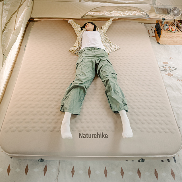 NH C12 자충 매트 더블 (펌프 내장형) 200X132X12CM 차박 에어 침대 2인용 : 네이처하이크