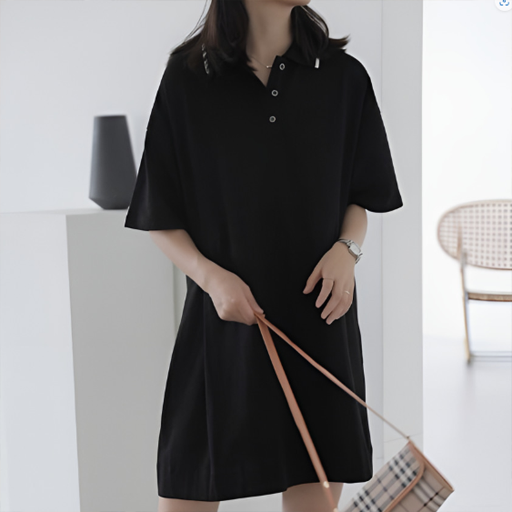 여자 원피스 봄 가을 반팔 카라 여름 여성 데일리 미니 20대 데이트룩 캐쥬얼 대학생 - 상품 이미지