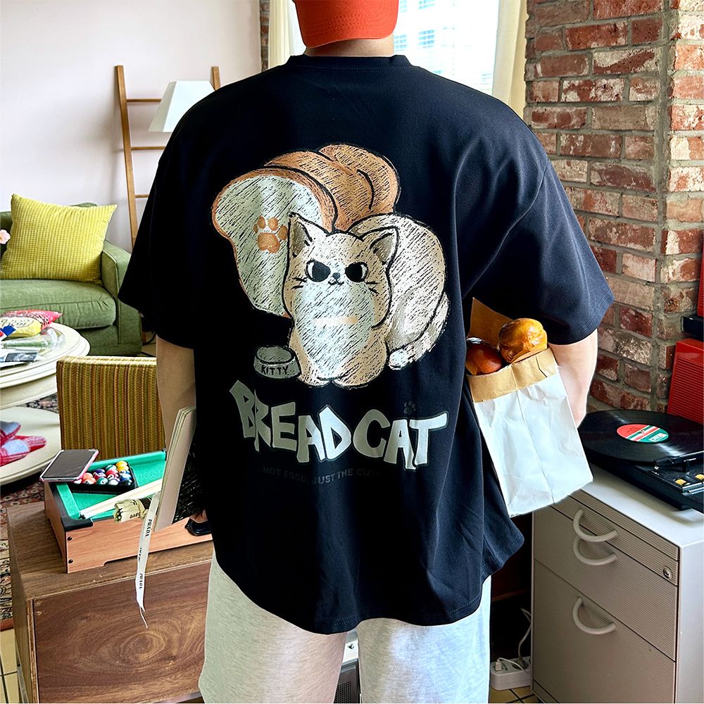 남자박스티 흰티 헬스오버핏반팔 - 상세 이미지 3