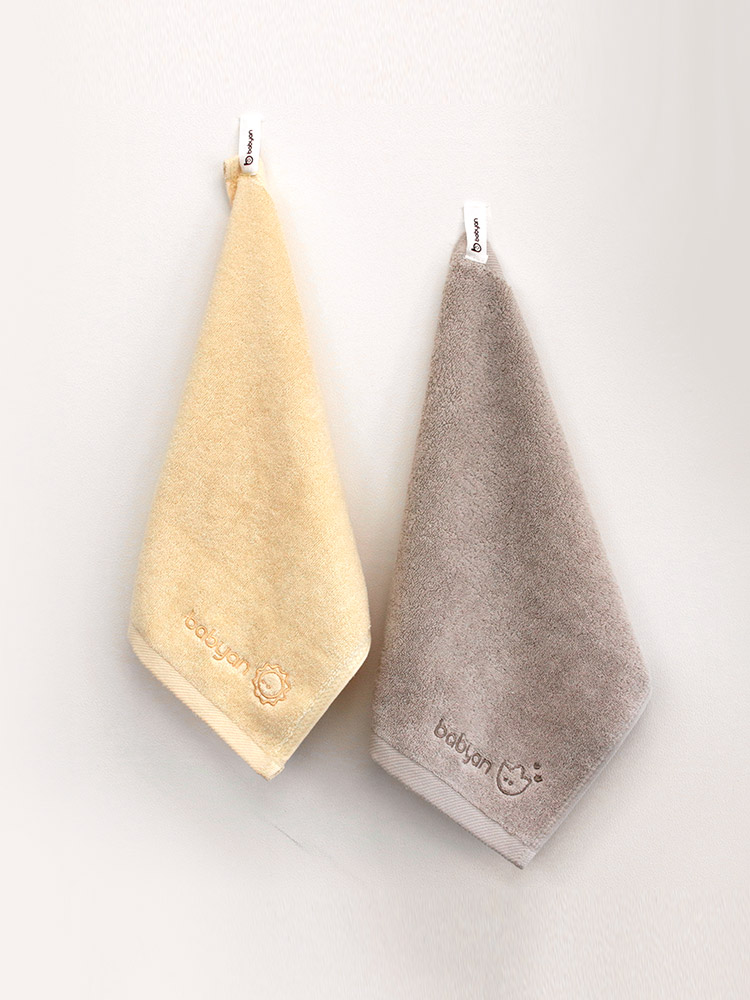 베이비앙 아기 유아 도톰한 심볼라인 고급 40수 순면 고리타올 2장