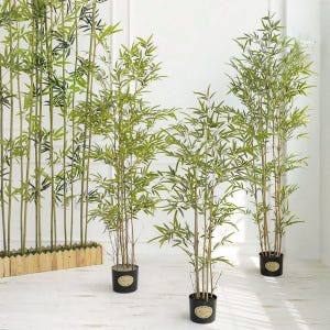 밤부 인조 대나무 인테리어 조화 나무 실내 장식 조경 식물 화분 소형 1... 실사용 후기 | 효과 있을까? - 상품 이미지 3