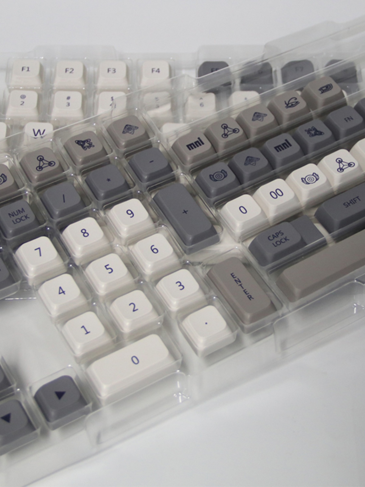 독거미 키보드 키캡 XDA PBT 133키 한글 영문 각인 그레이 키캡 - 상세 이미지 3