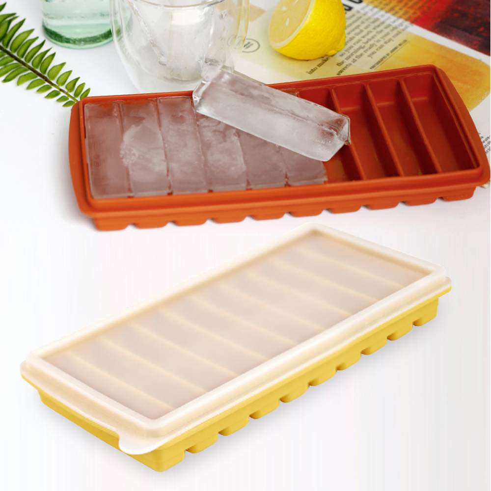 입구 좁은 텀블러에도 쏙 국산 실리콘 막대 얼음틀 얼음트레이 2P세트 (6구/10구)