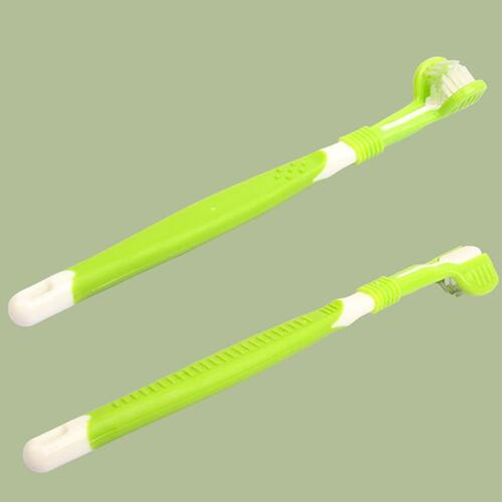 개과천선 펫티스 강아지 칫솔 미끄러움방지 미세모 고양이 치석 입냄새 3개입 색상랜덤