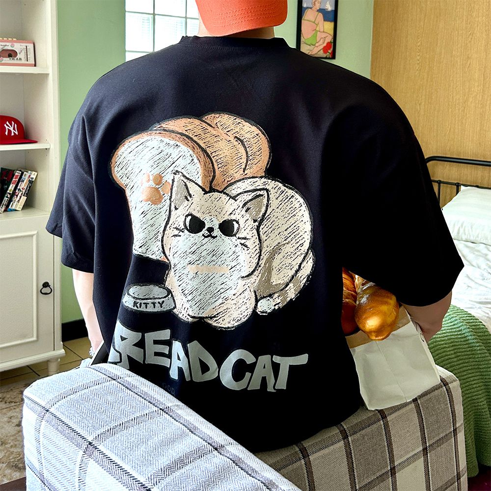 남자박스티 흰티 헬스오버핏반팔 - 상세 이미지 4