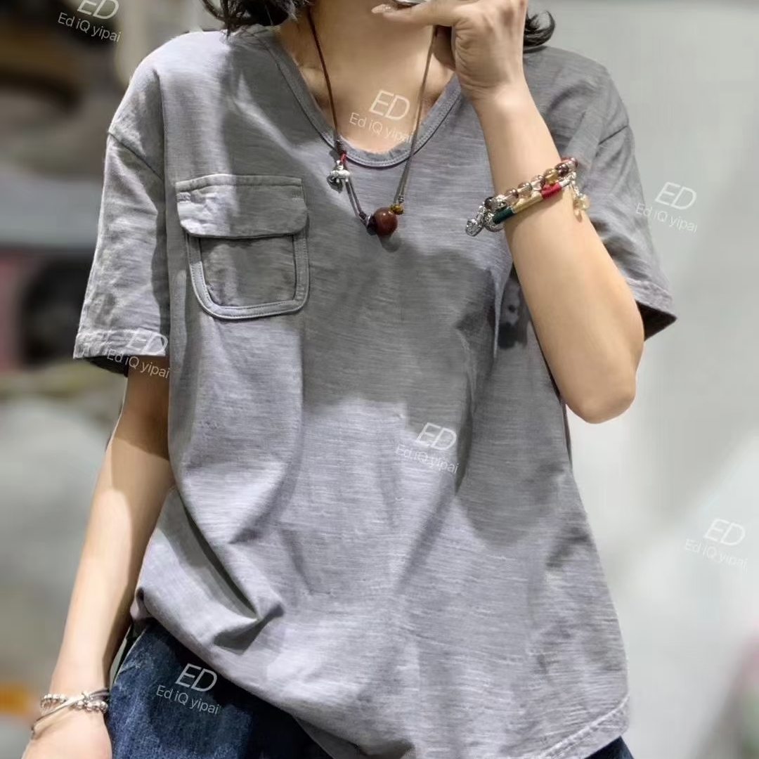 여름반팔티 포켓장식 아사면 미시옷 3562 - 상세 이미지 5