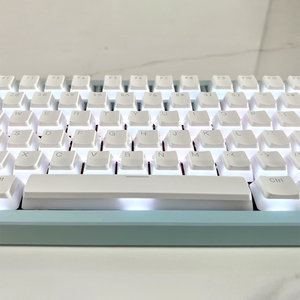 푸딩 투명 키캡 화이트2 LED RGB 반투명 OEM PBT 커스텀 키보드키캡 117키 - 상세 이미지 3