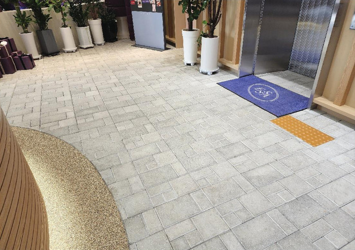 모노타일 모자이크타일 혼합사이즈 그레이 / 하다건재