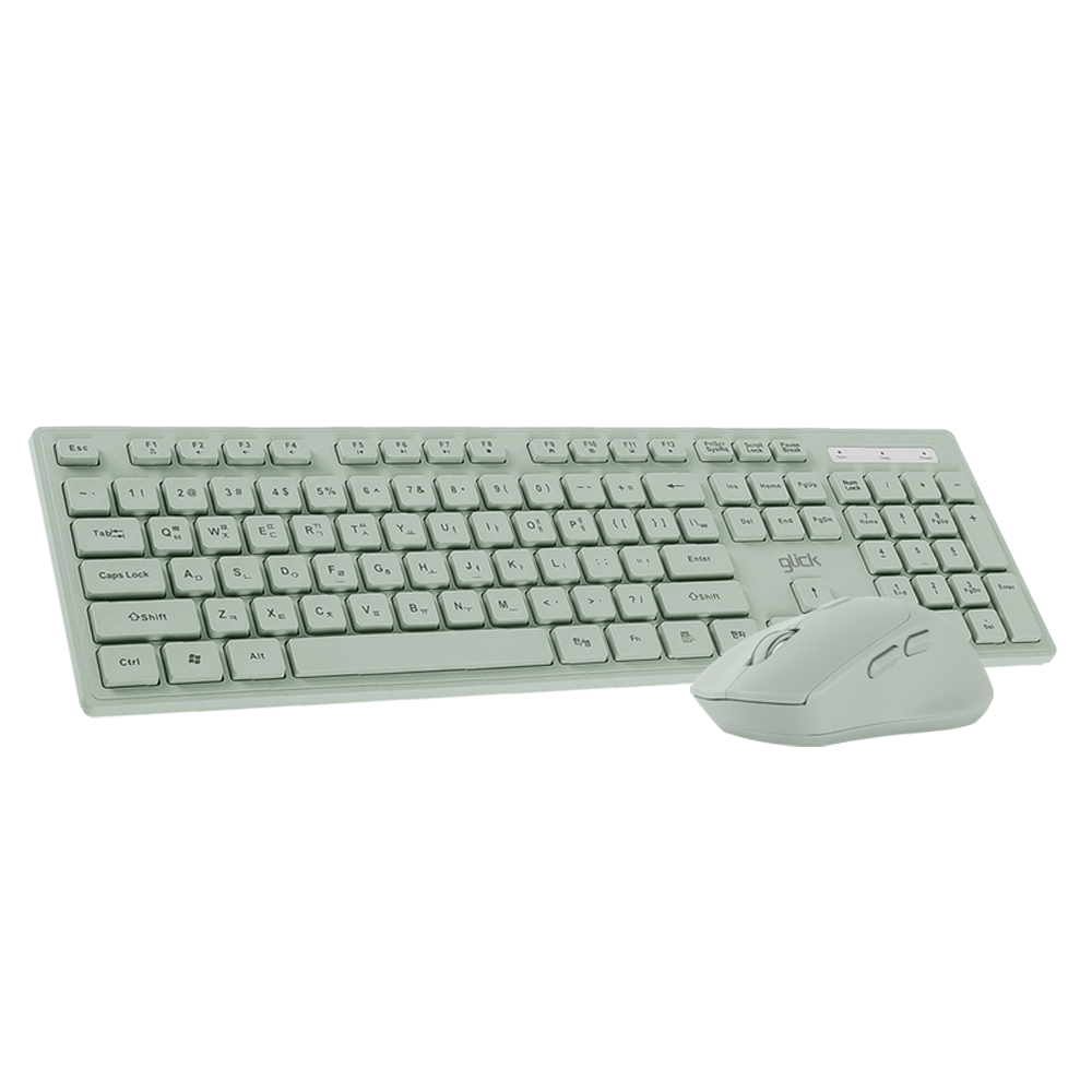 지클릭커 오피스프로 WMK10 인체공학 슬림 무소음 무선 키보드 마우스 세트 핑크 - 상세 이미지 3