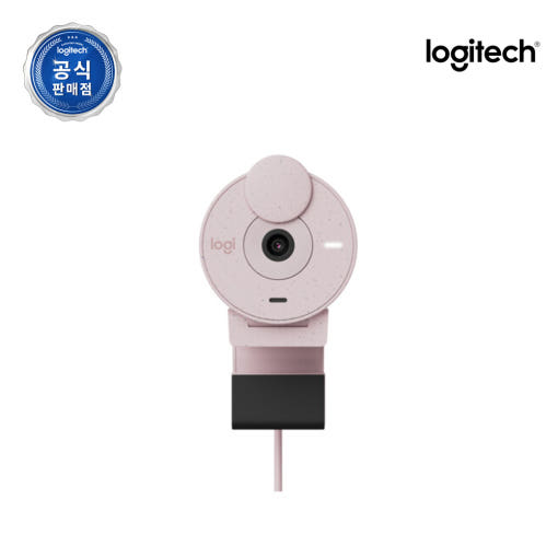 [로지텍] Brio300 FHD WEBCAM 화상카메라 [로지텍코리아 정품] 로즈핑크