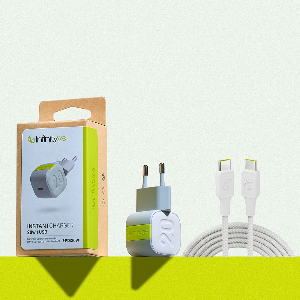 초경량 충전기 20W USB C타입 to C 어댑터 고속 케이블 세트 - 상품 이미지