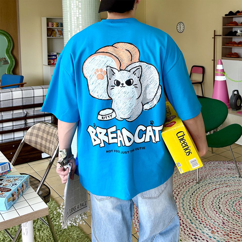 남자박스티 흰티 헬스오버핏반팔 - 상세 이미지 5