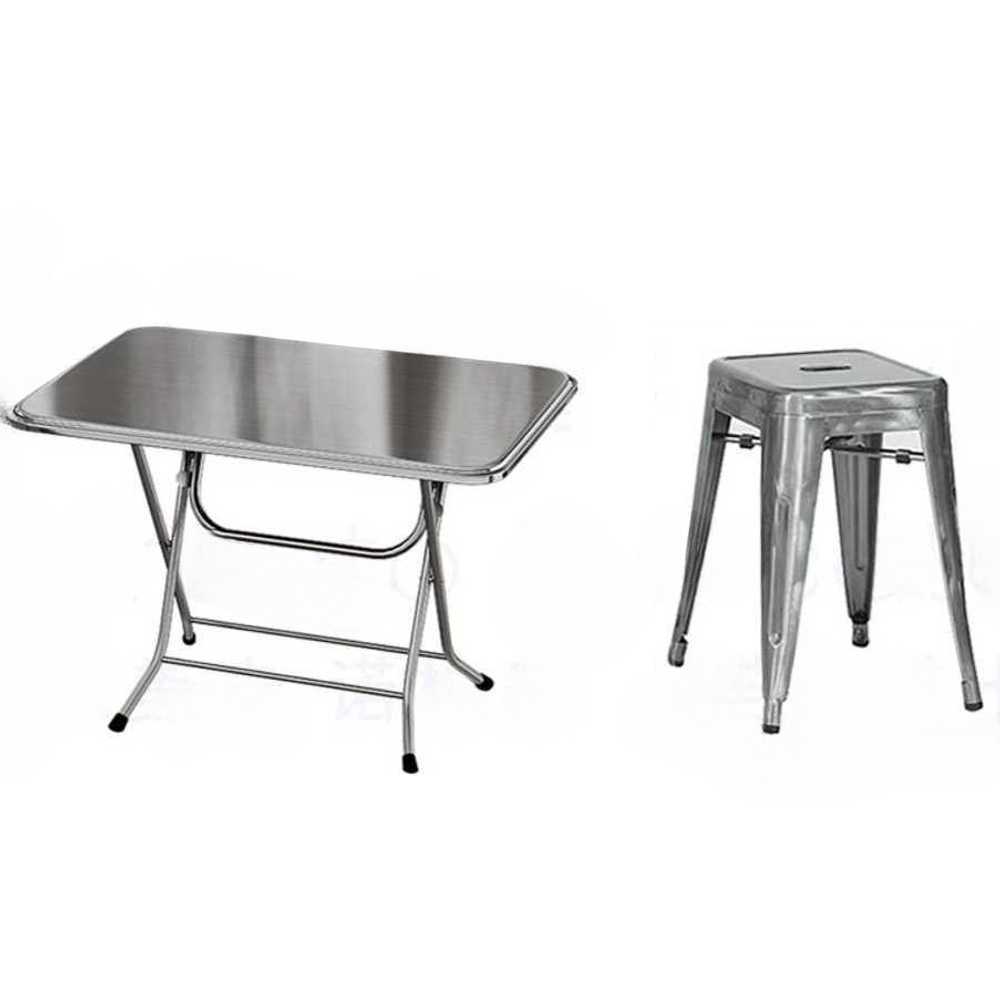 포차 테이블 의자 세트 스테인리스 스낵바 피자집 펍 60CM - 상세 이미지 3