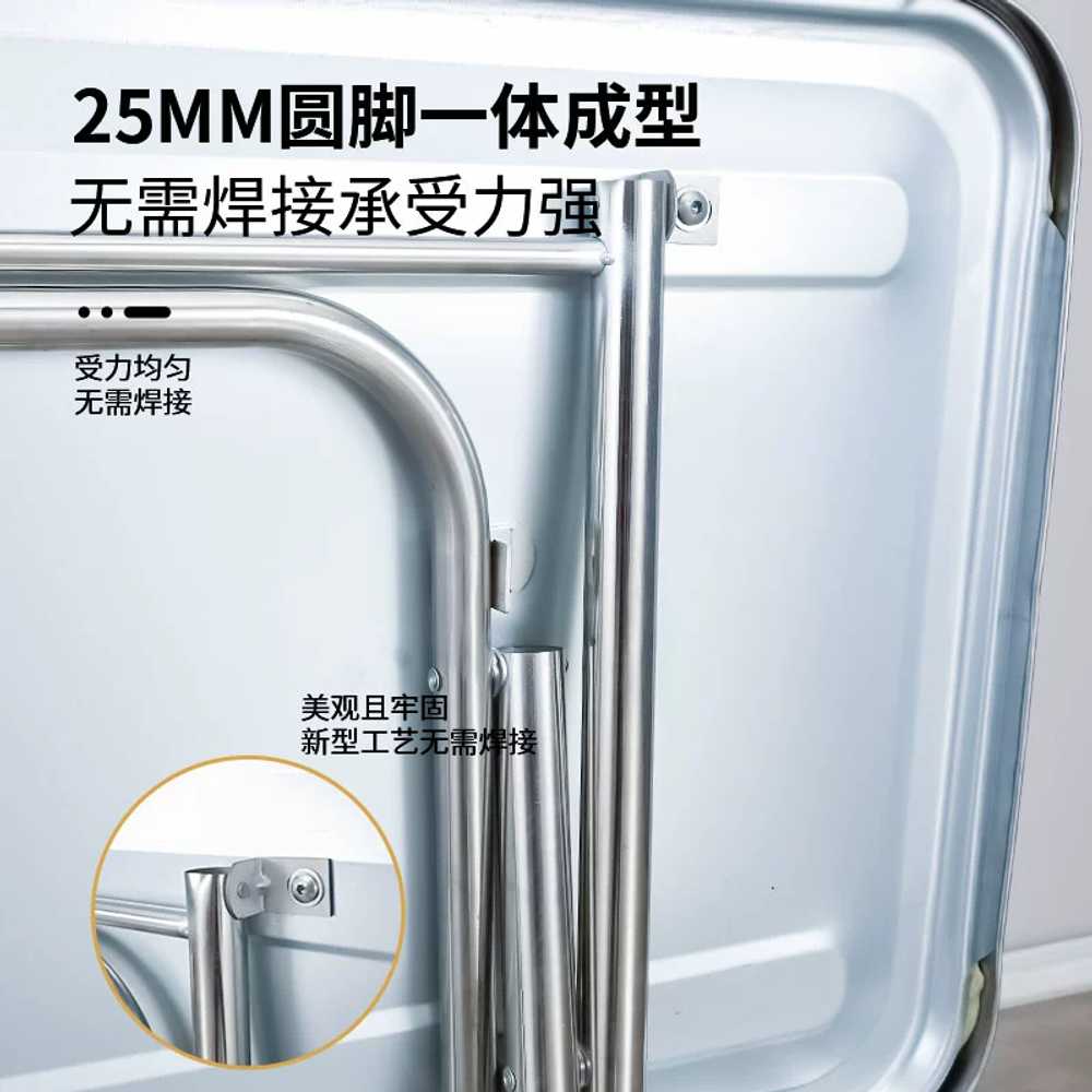 접이식 스테인리스 테이블 맥주펍 노점 패스트푸드점 60cm - 상세 이미지 3
