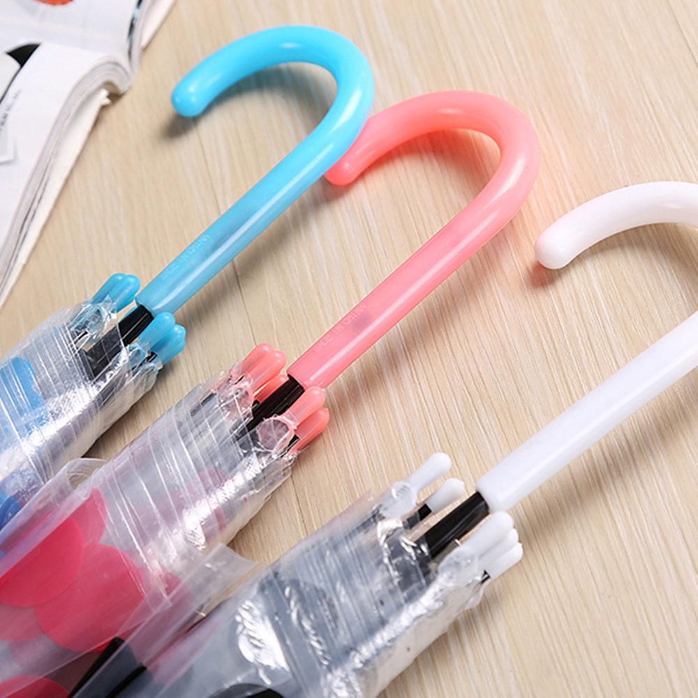 포유렐라 투명 도트 비닐 자동 장우산(5colors) 튼튼한 태풍 골프 대형 장마철 - 상세 이미지 3