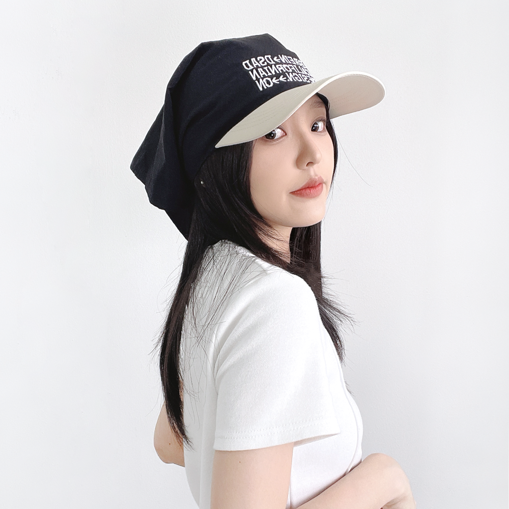 젠느 휴양지 여성 여름 두건 보넷 스카프 볼캡 모자 - 상세 이미지 2