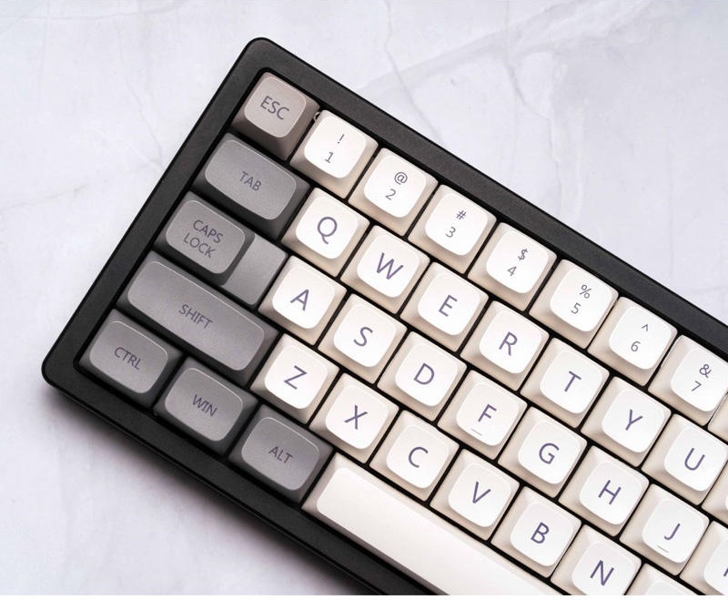 독거미 키보드 키캡 XDA PBT 133키 한글 영문 각인 그레이 키캡 - 상품 이미지