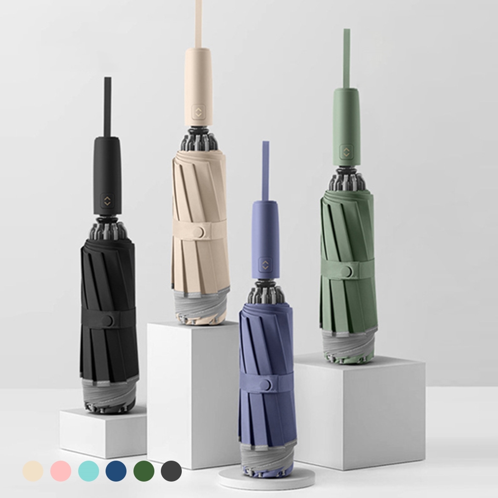 포유렐라 튼튼한 UV차단 3단 거꾸로 PS9 암막 접이식 휴대용 자동우산(6colors) 장마철 우산 - 메인 이미지