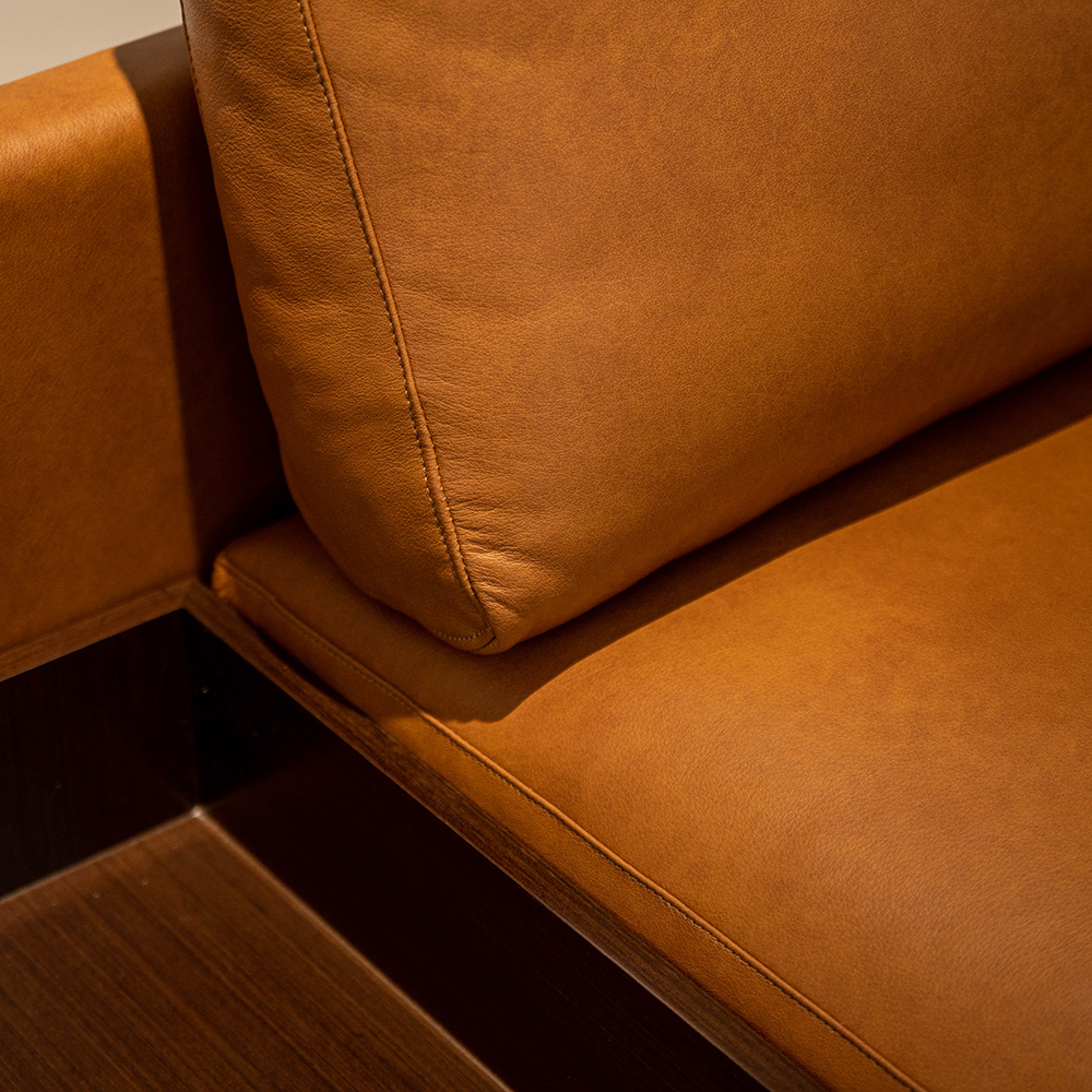 Ph21 이태리 내추럴 통가죽 천연면피 소가죽소파(전체가죽) 4인용 기본 B모듈