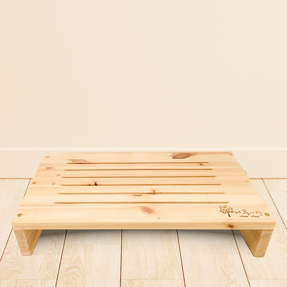 나무사랑 사무실발받침대 책상 원목 다리 디딤판 나무 디딤대 우드 풋레스트 다리발판 받침
