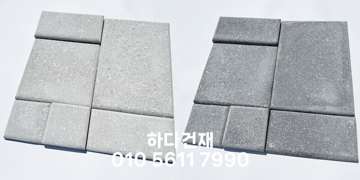 모노타일 모자이크타일 혼합사이즈 화이트그레이, 그레이 / 하다건재