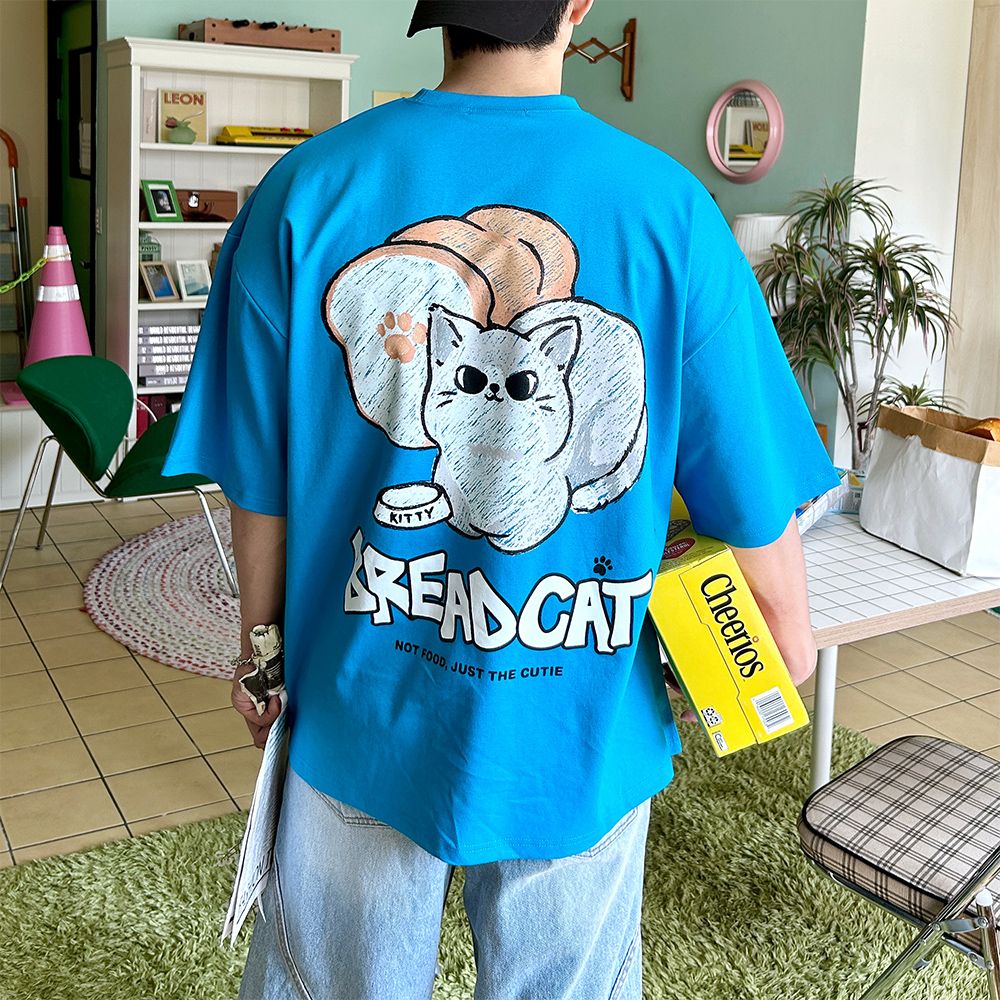 남자박스티 흰티 헬스오버핏반팔 - 상세 이미지 2