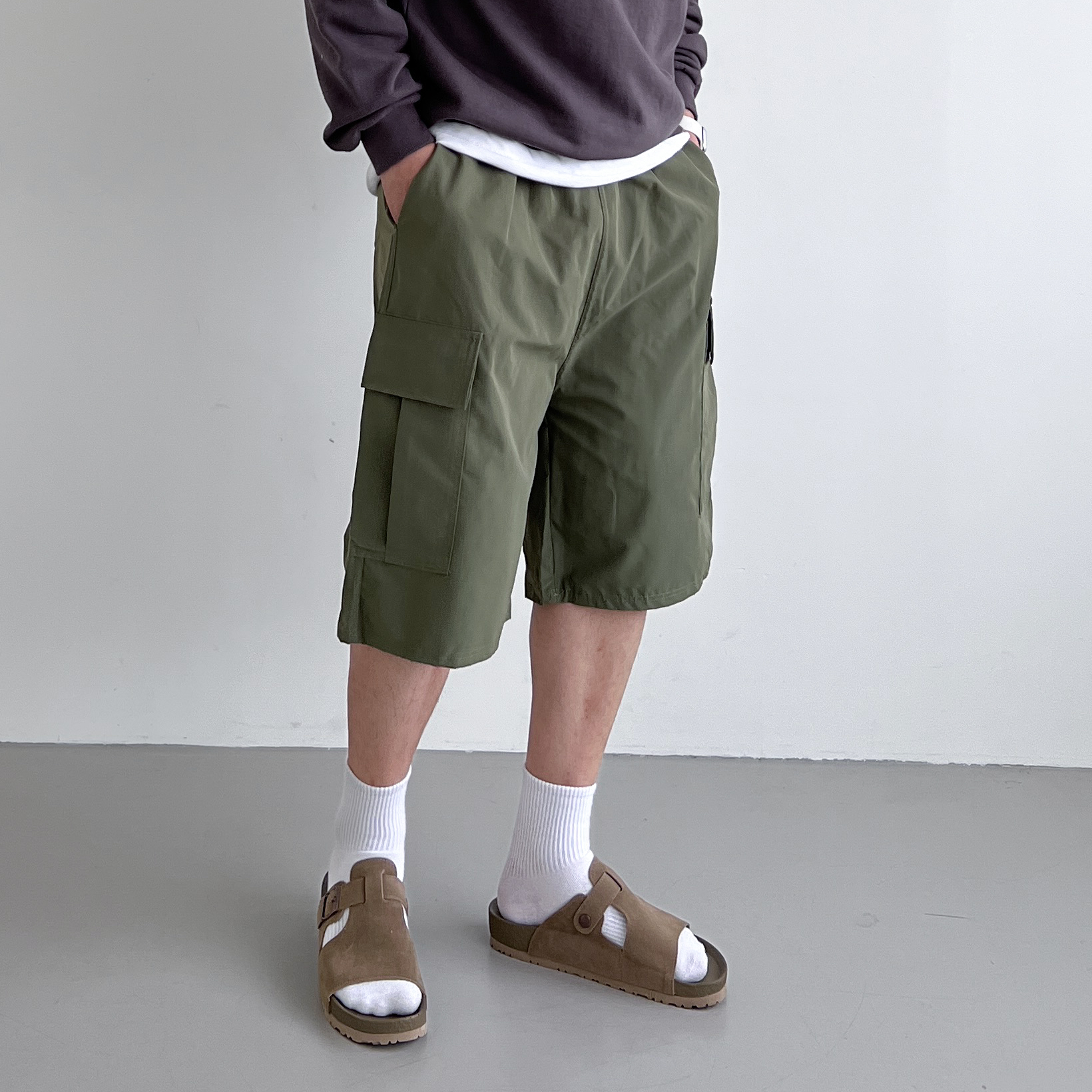 카고반바지 벌룬반바지 6부반바지 버뮤다팬츠 - 상세 이미지 2