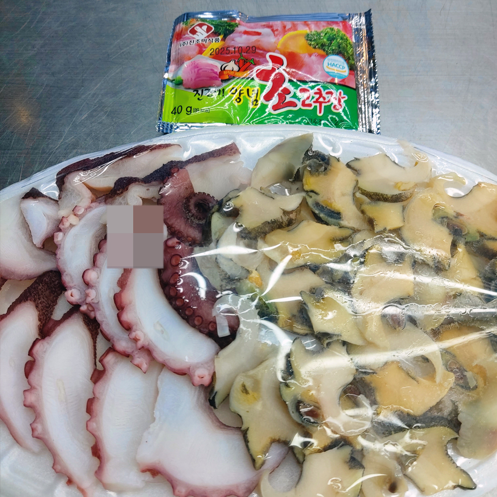 [서울,성남,하남 당일배송] 쫄깃쫄깃 문어숙회+참소라 1~2인분 [암사 수산마트] : 동네시장 장보기