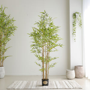 밤부 인조 대나무 인테리어 조화 나무 실내 장식 조경 식물 화분 소형 1... 실사용 후기 | 효과 있을까? - 상품 이미지 2