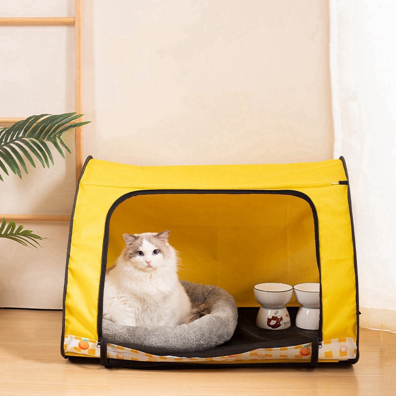 댕냥이 캠핑하우스 인싸댕냥이하우스 강아지 분만실 격리 하우스 길냥이 집 접이식 텐트 - 메인 이미지
