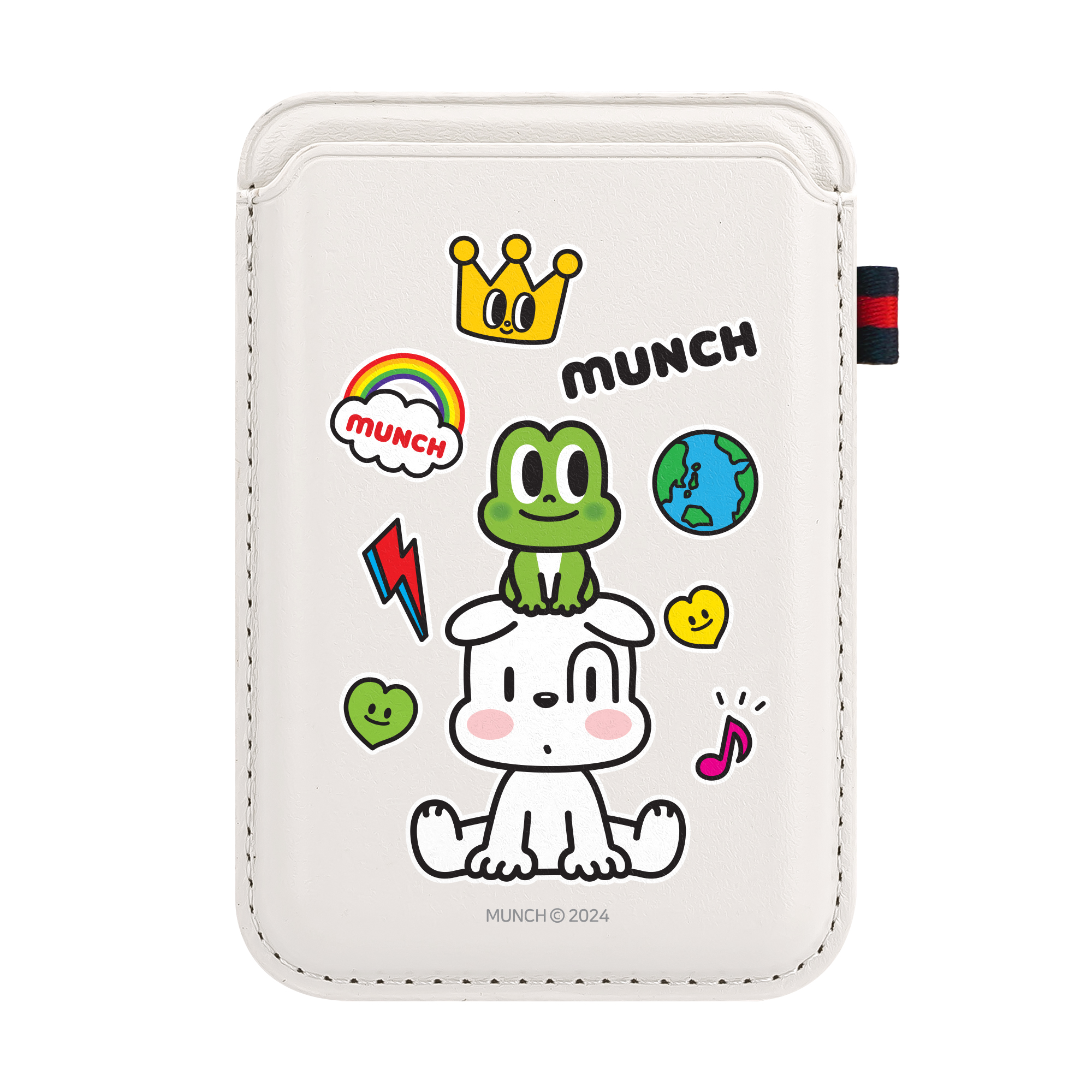 모란카노 디자인 맥세이프 카드 지갑 스노우화이트 뭉크 개구리