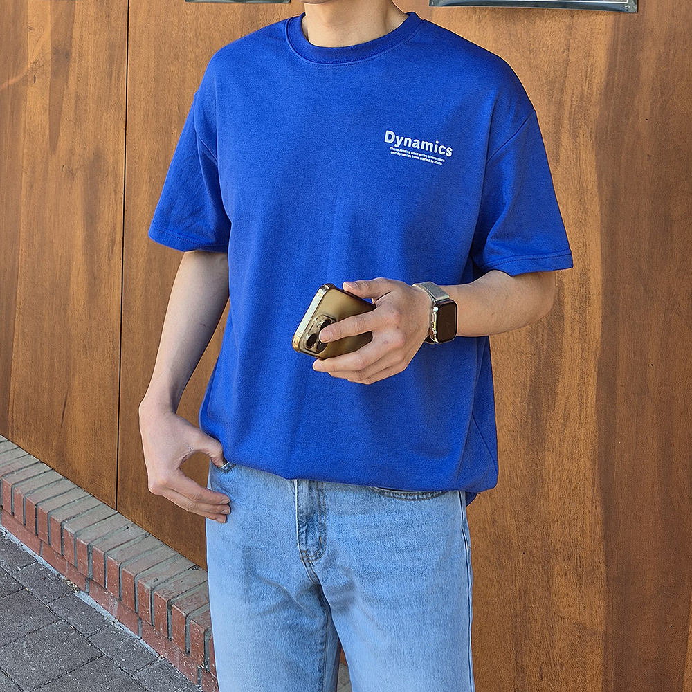 남자 반팔티 오버핏 커플 여름 프린팅 반팔티 - 상세 이미지 2