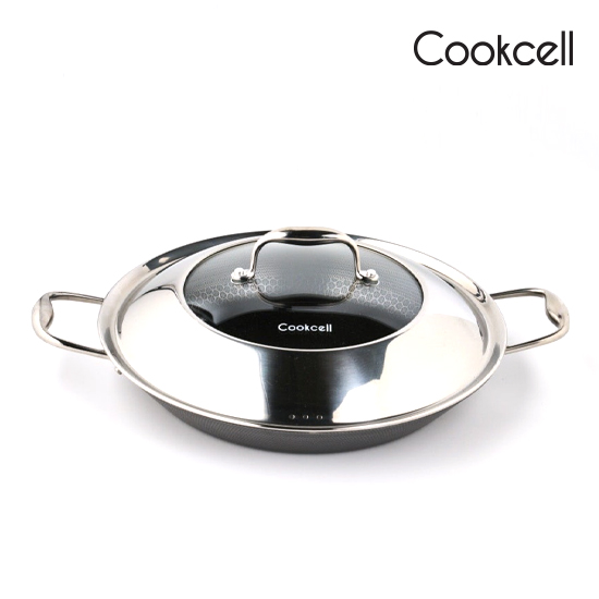쿡셀 빠에야팬 멀티 프라이팬 36cm 뚜껑 세트 - 상세 이미지 3