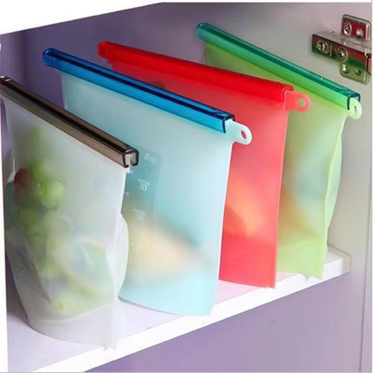 인블룸 다용도 실리콘지퍼백 반투명 파우치 지퍼팩 냉동 실리콘백 1500ml 화이트, 1매, 5개 이미지 7
