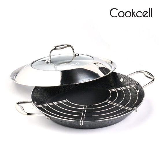 쿡셀 빠에야팬 멀티 프라이팬 36cm 뚜껑 세트 - 상세 이미지 2