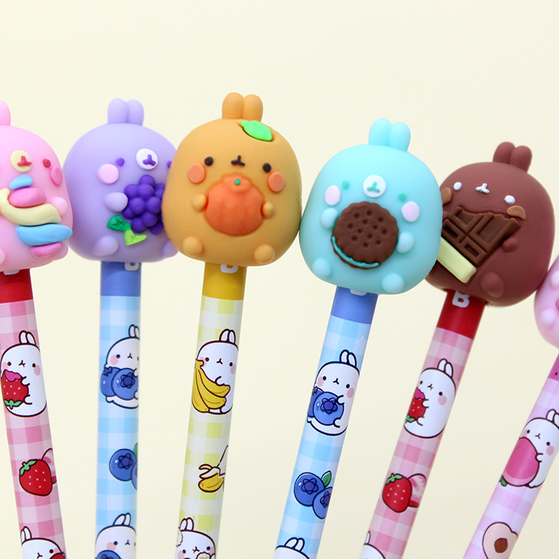 몰랑 연필 피규어 세트 6본 ver 7 신학기 준비물 캐릭터 문구 학용품 제품 이미지