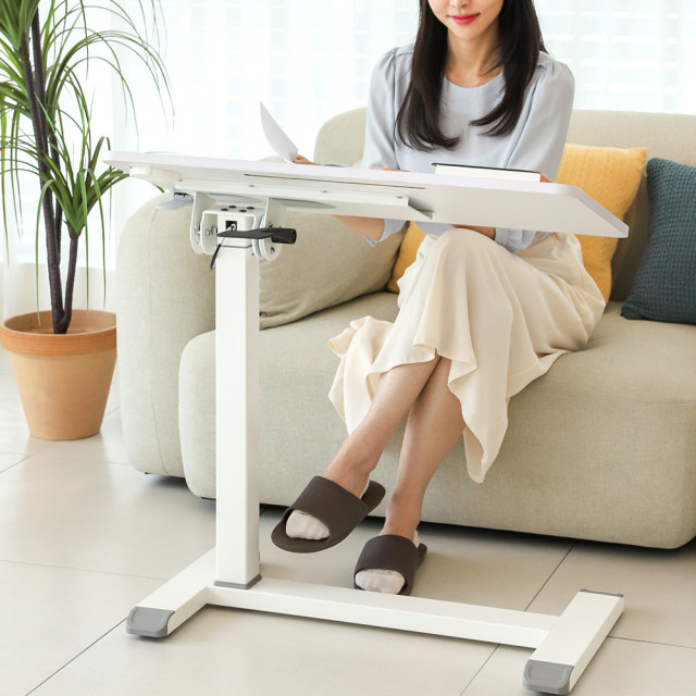 이동식 유압식 사이드테이블 각도조절 높이조절 소파 침대 거실 이동형 보조책상