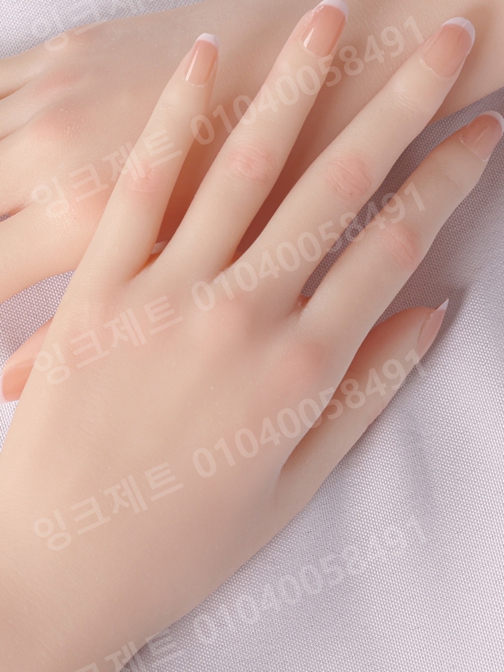 실리콘 손모형 가짜손 매니큐어 훈련 실습 인조손 손톱 - 상품 이미지