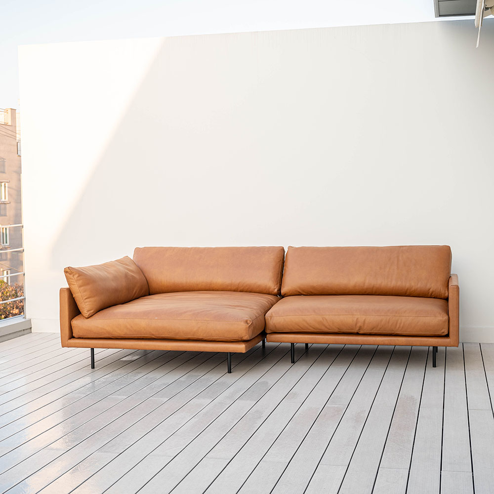 Ph21 이태리 내추럴 통가죽 천연면피 소가죽소파(전체가죽) 4인용