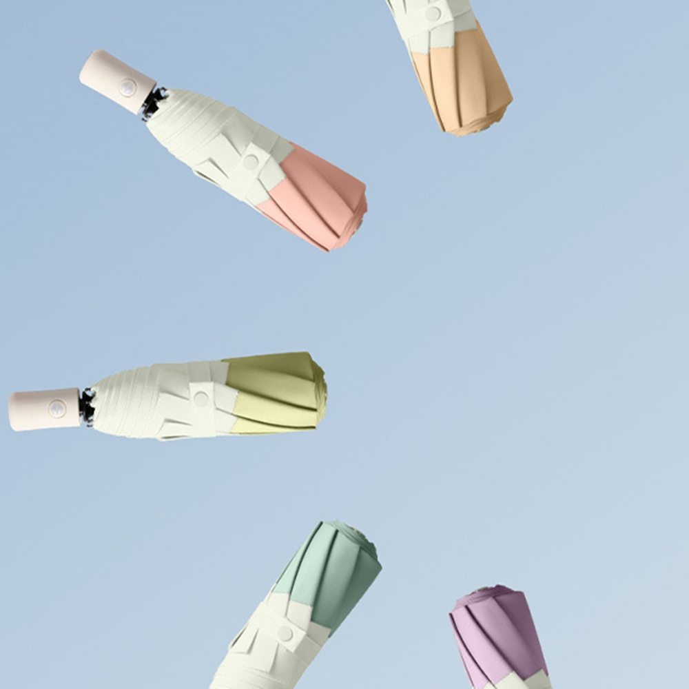 포유렐라 튼튼한 UV차단 투톤 3단 자동 우산(5colors) 암막 접이식 휴대용 장마철 - 상세 이미지 2