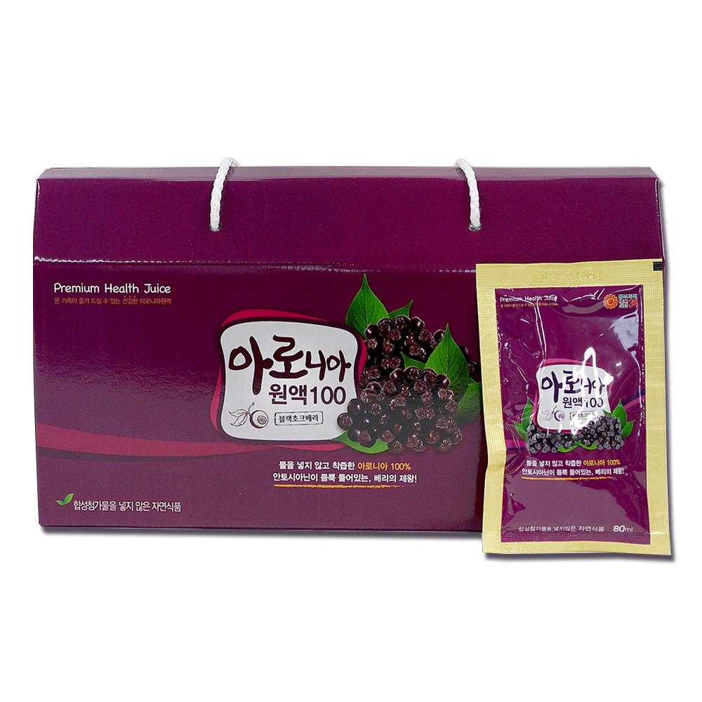 구록원 아로니아즙 80ml 30포 생과 저온 착즙 원액 100 - 상세 이미지 2