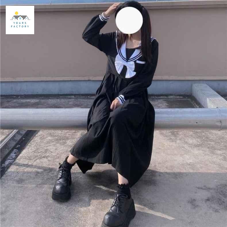 세트 졸업사진 일본 흑세라복 코스프레 코스튬 교복 - 상세 이미지 4