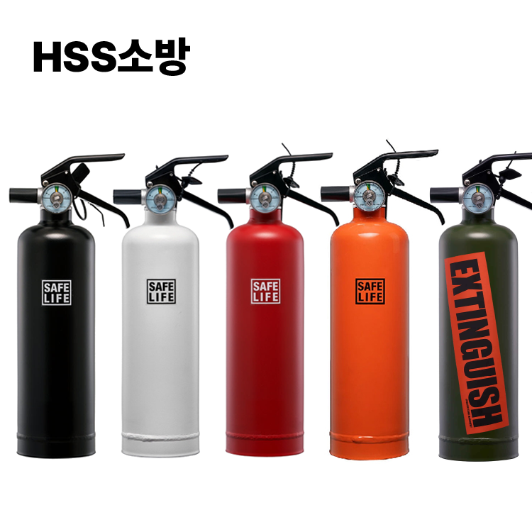 차량용소화기 Z07 가정용 자동차겸용 ABC분말소화기 거치대포함