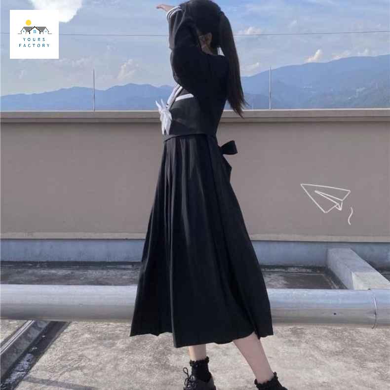 세트 졸업사진 일본 흑세라복 코스프레 코스튬 교복 - 상세 이미지 5