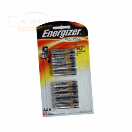 에너자이저 어드밴스 AAA건전지 LR3 10개입 손전등밧데리 손전등배터리
