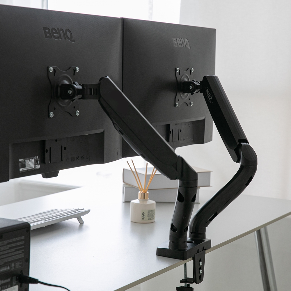 젠마운트 듀얼 모니터암 받침대 거치대 ZM-02