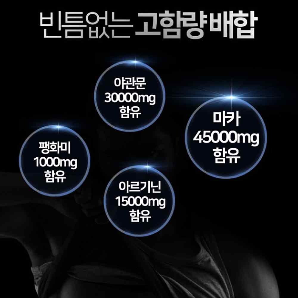 프리미엄 엘 아르기닌 15000mg 마카 뿌리분말 야관문 팽화미 함유 환 - 상세 이미지 3