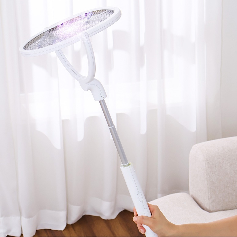 충전용 전기 모기채 충전식 파리채 바퀴벌레 회전 전기 모기채