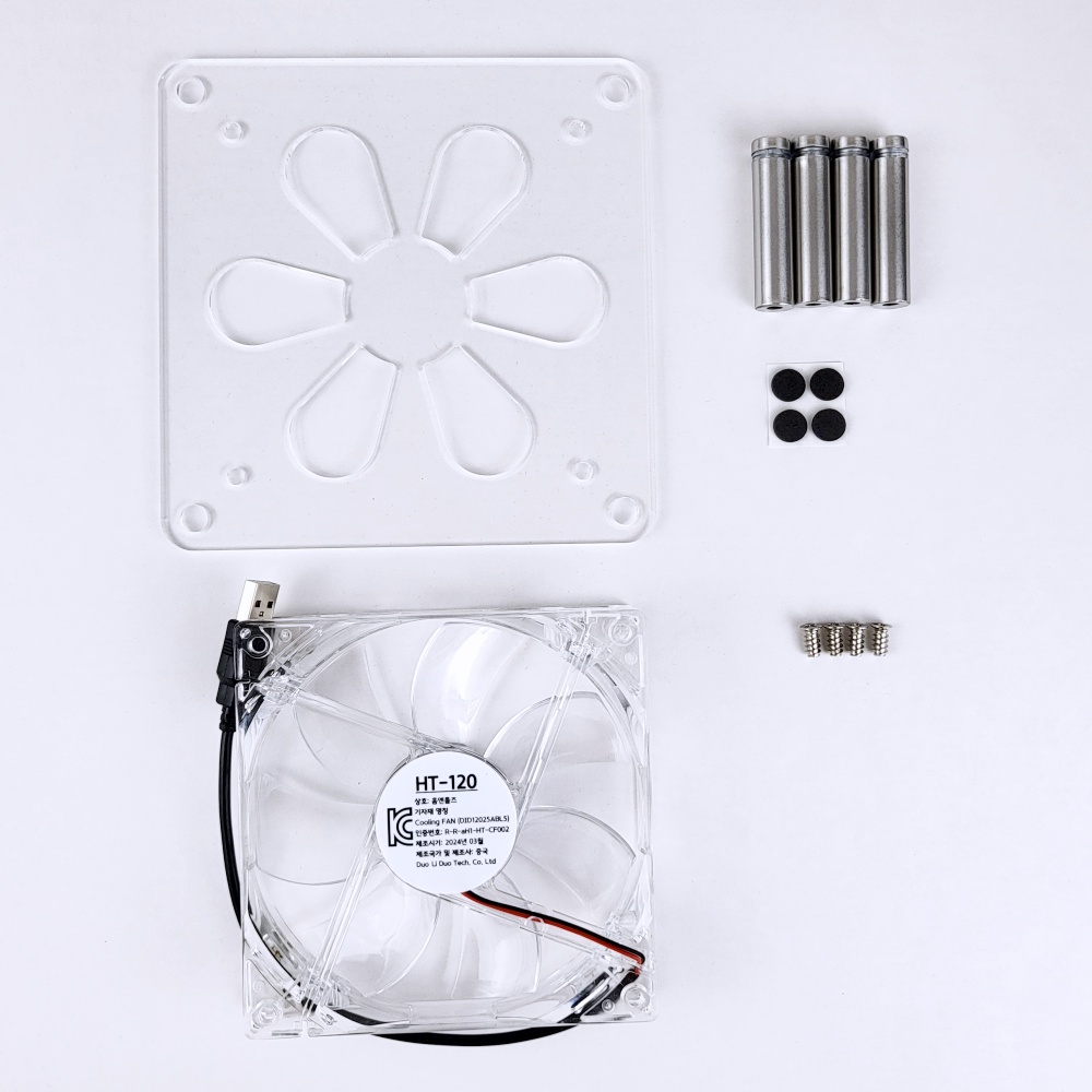 120mm 오인페 미니피씨 앰프 허브 USB 저소음 쿨러 쿨링팬 (스퀘어) 이미지 8